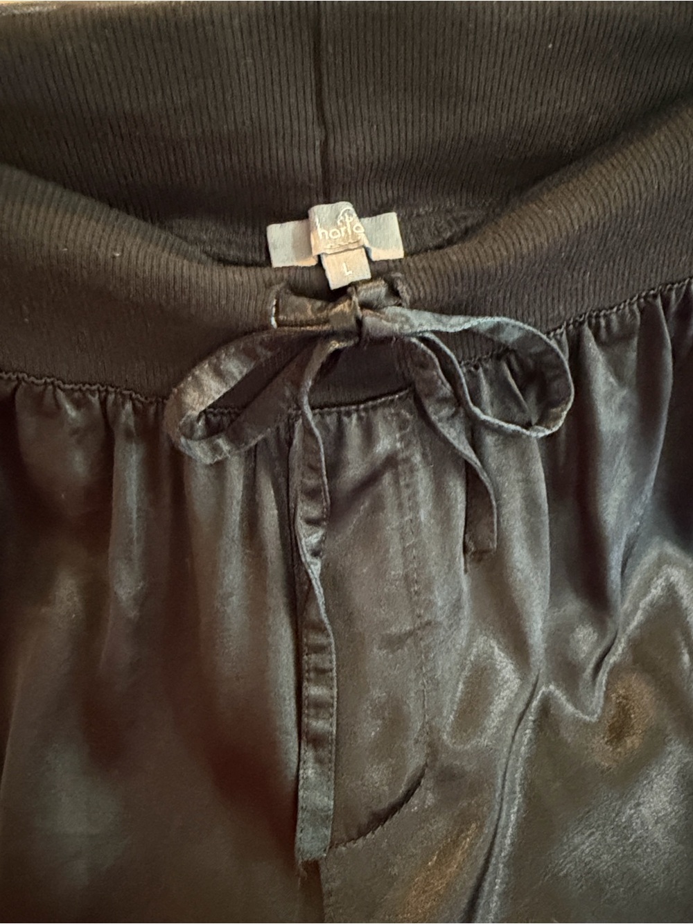 Pj Harlow Mikel Black Lounge Shorts with Drawstring Waist - Picture 3 of 4